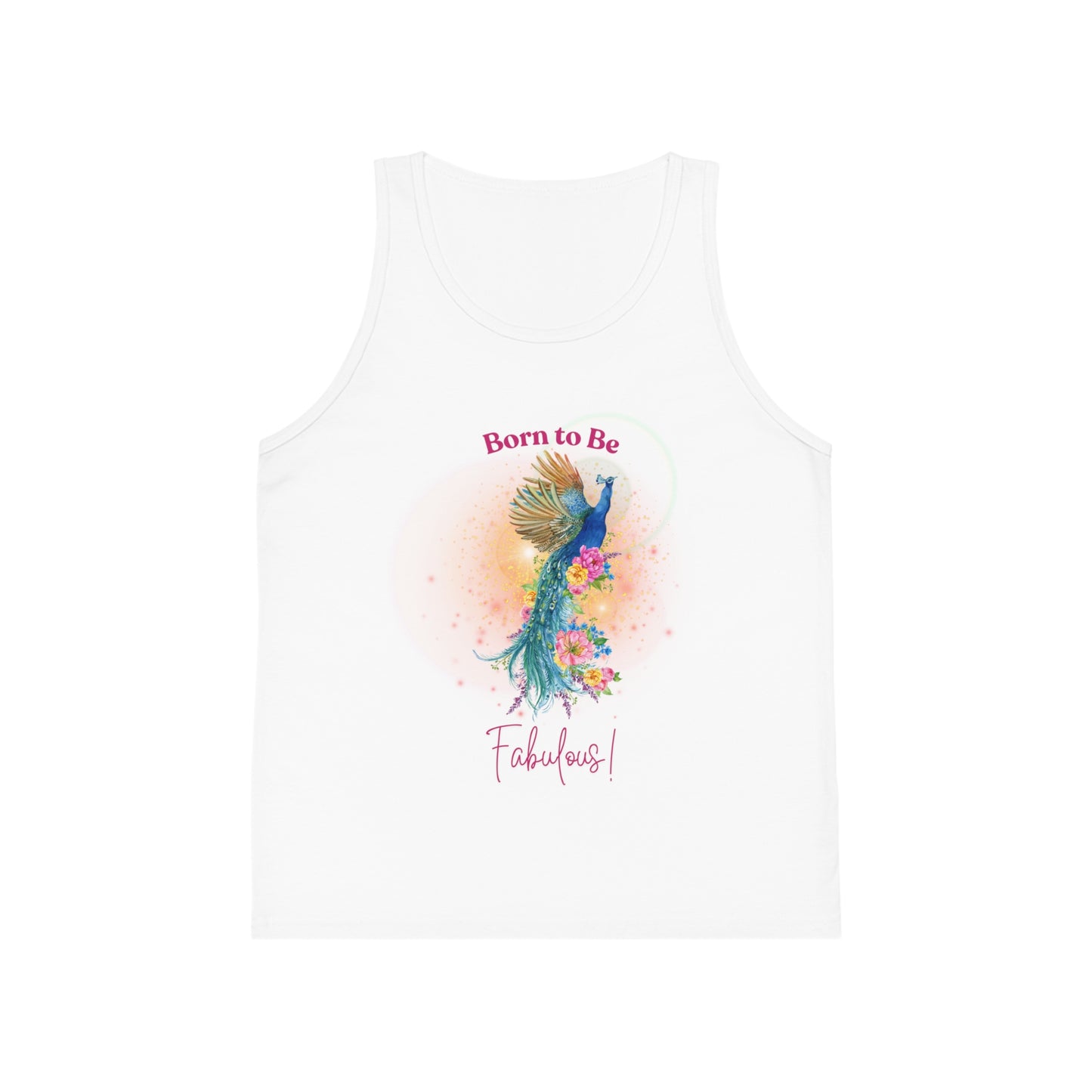 Kids Tank Top - "Born to be Fabulous" Magical Peacock Design