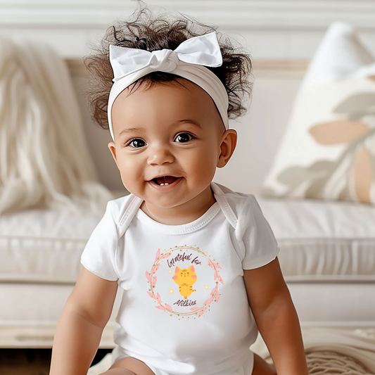 Infant Bodysuit - "Grateful for Milkies" Cat Design