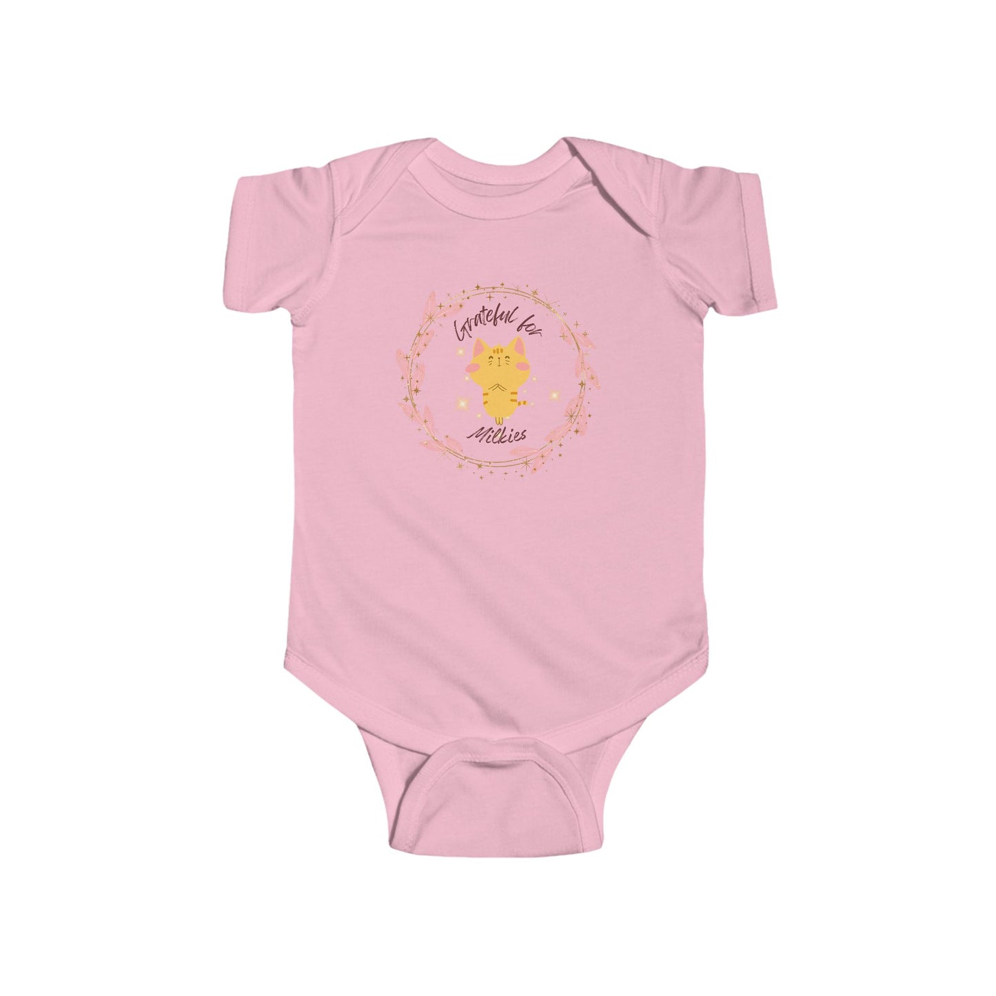 Infant Bodysuit - "Grateful for Milkies" Cat Design