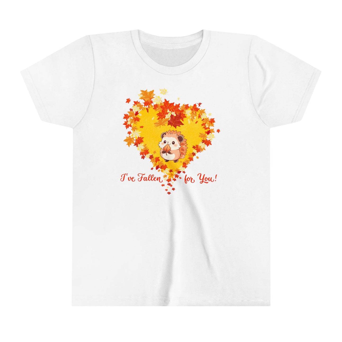 Youth Tee - "I've Fallen For You" Heart Leaves Design