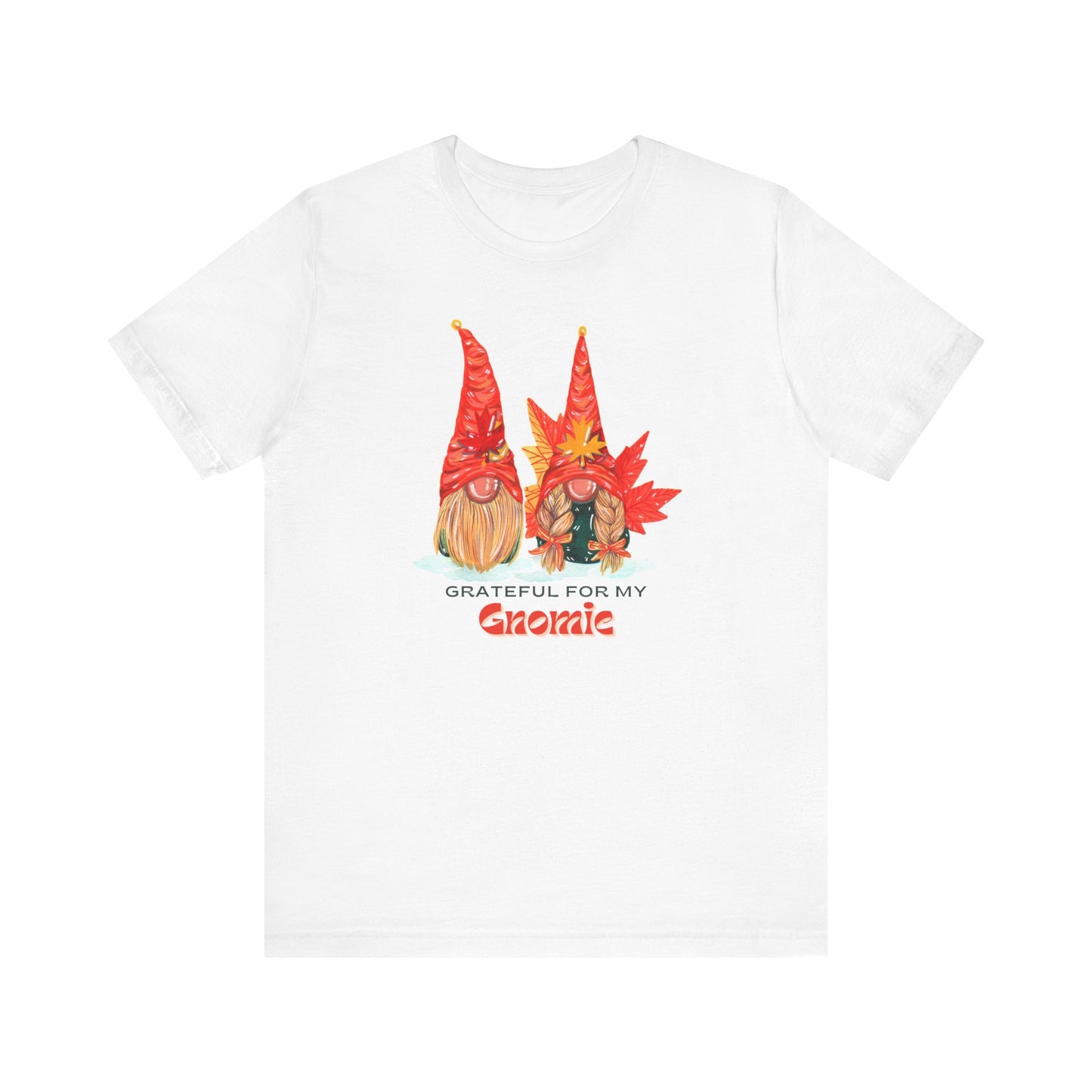 Adult Thanksgiving Unisex Tee - "Grateful for my Gnomie" Thanksgiving Design