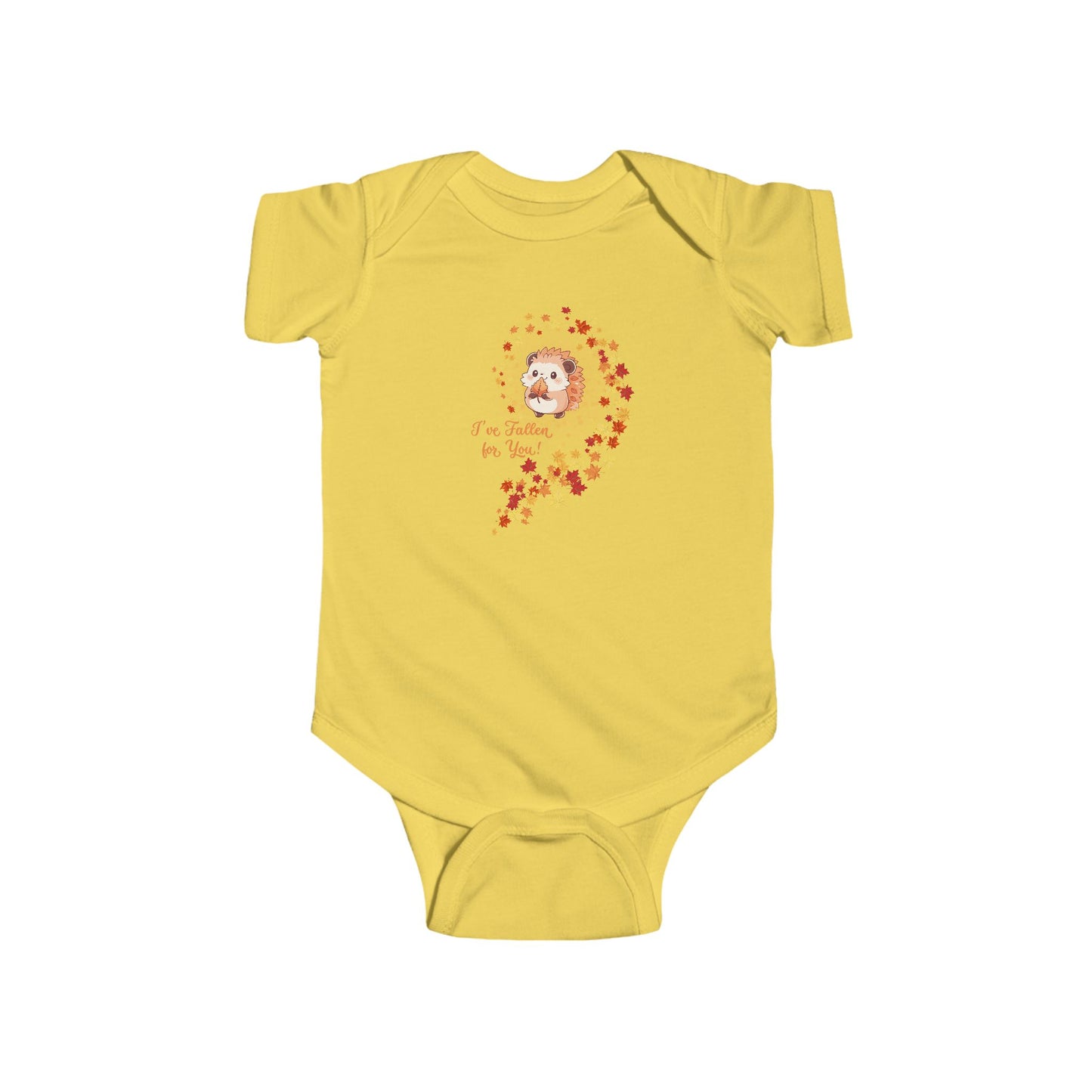 Infant Bodysuit - 'I've Fallen For You' Leaf Swirl Design