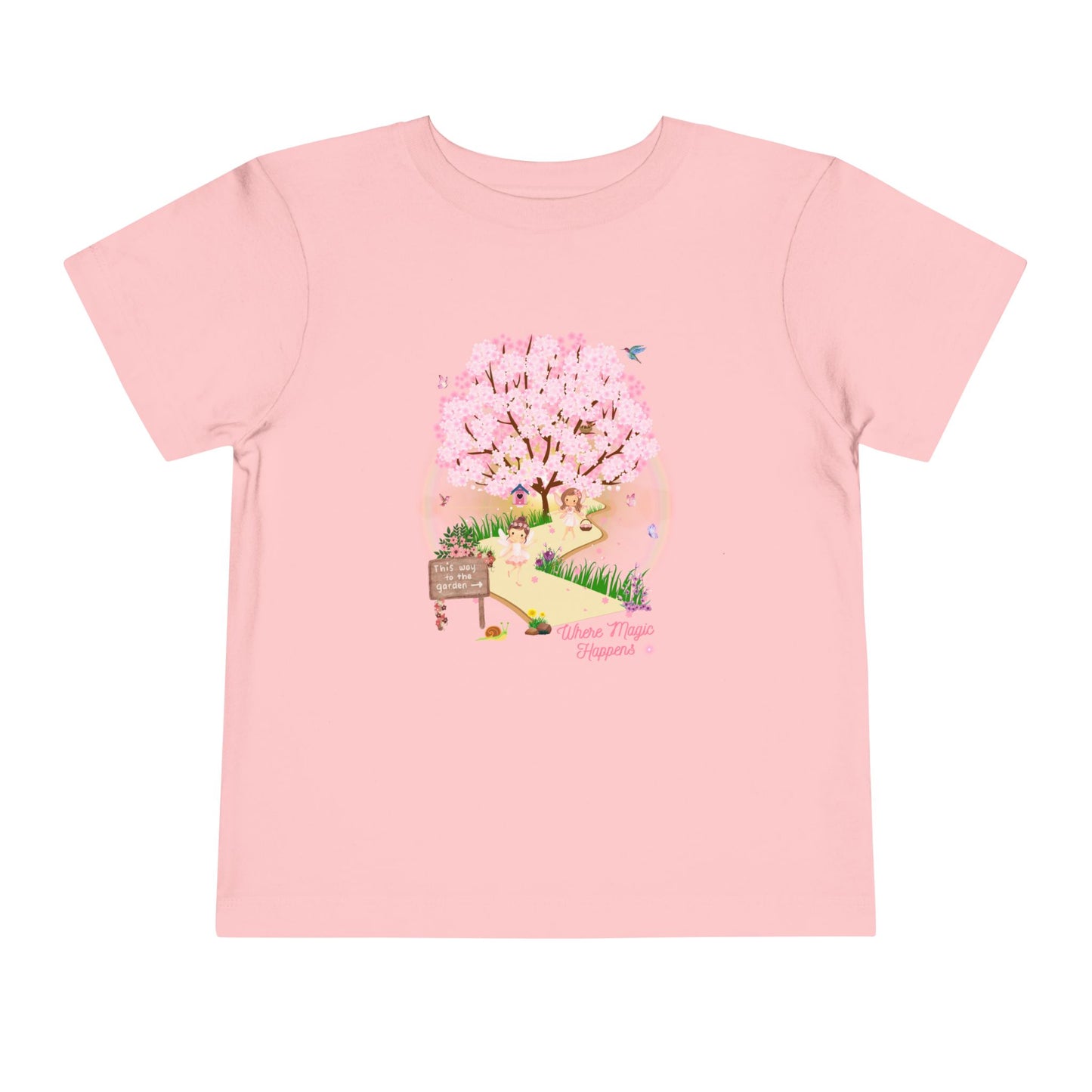 Toddler Tee - "This Way to the Garden" Magical Fairy Design