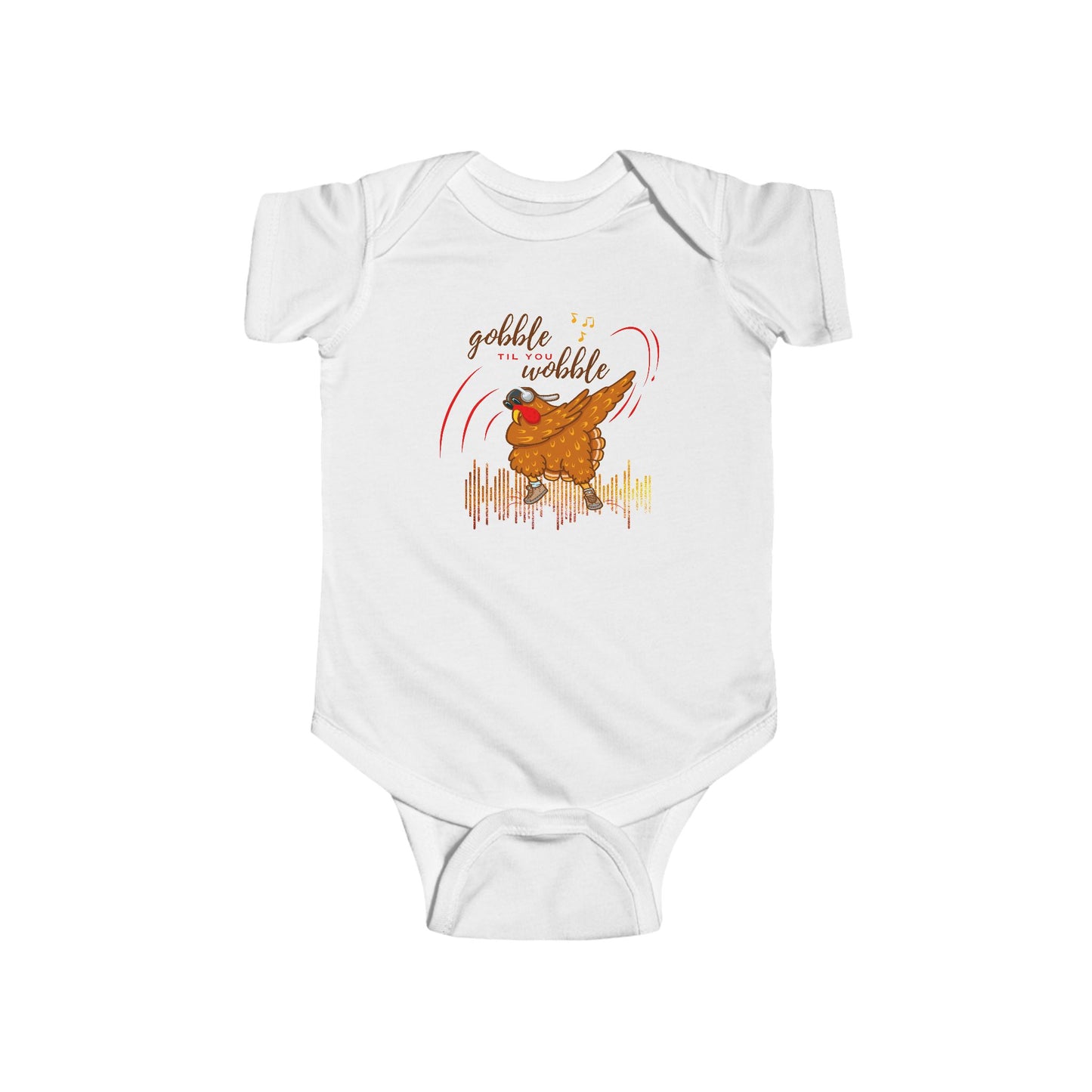 Infant Bodysuit - "Gobble til You Wobble" Thanksgiving Design