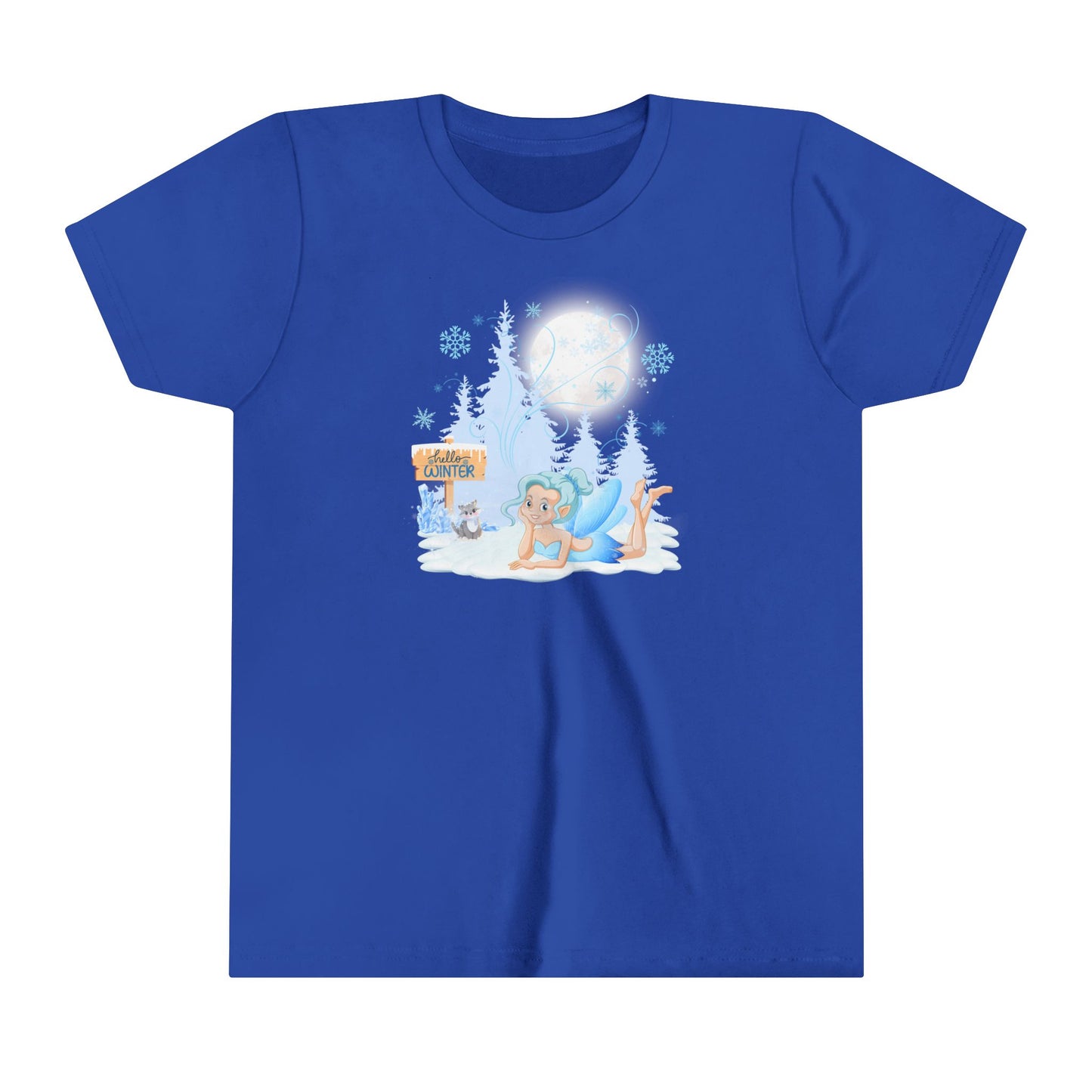 Youth Tee - "Hello Winter" Fairy Design