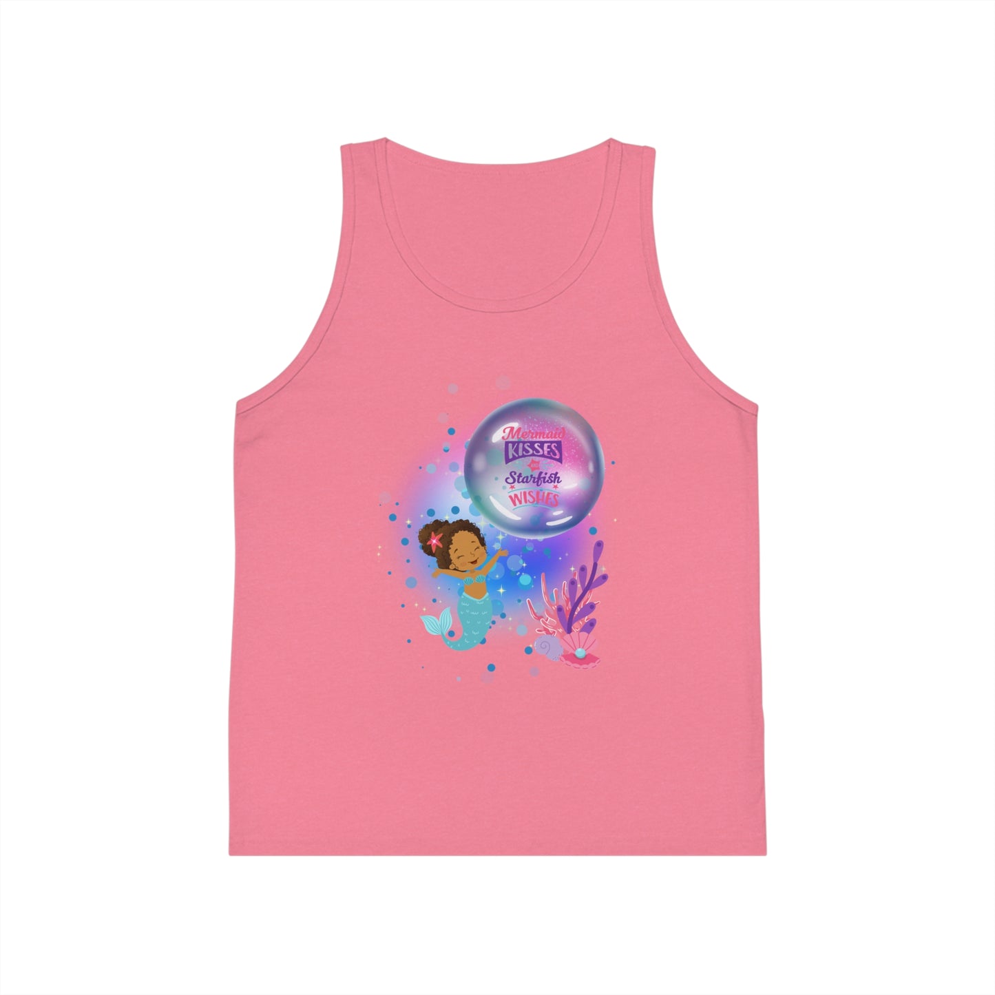 Kids Tank Top - "Mermaid Kisses and Starfish Wishes"