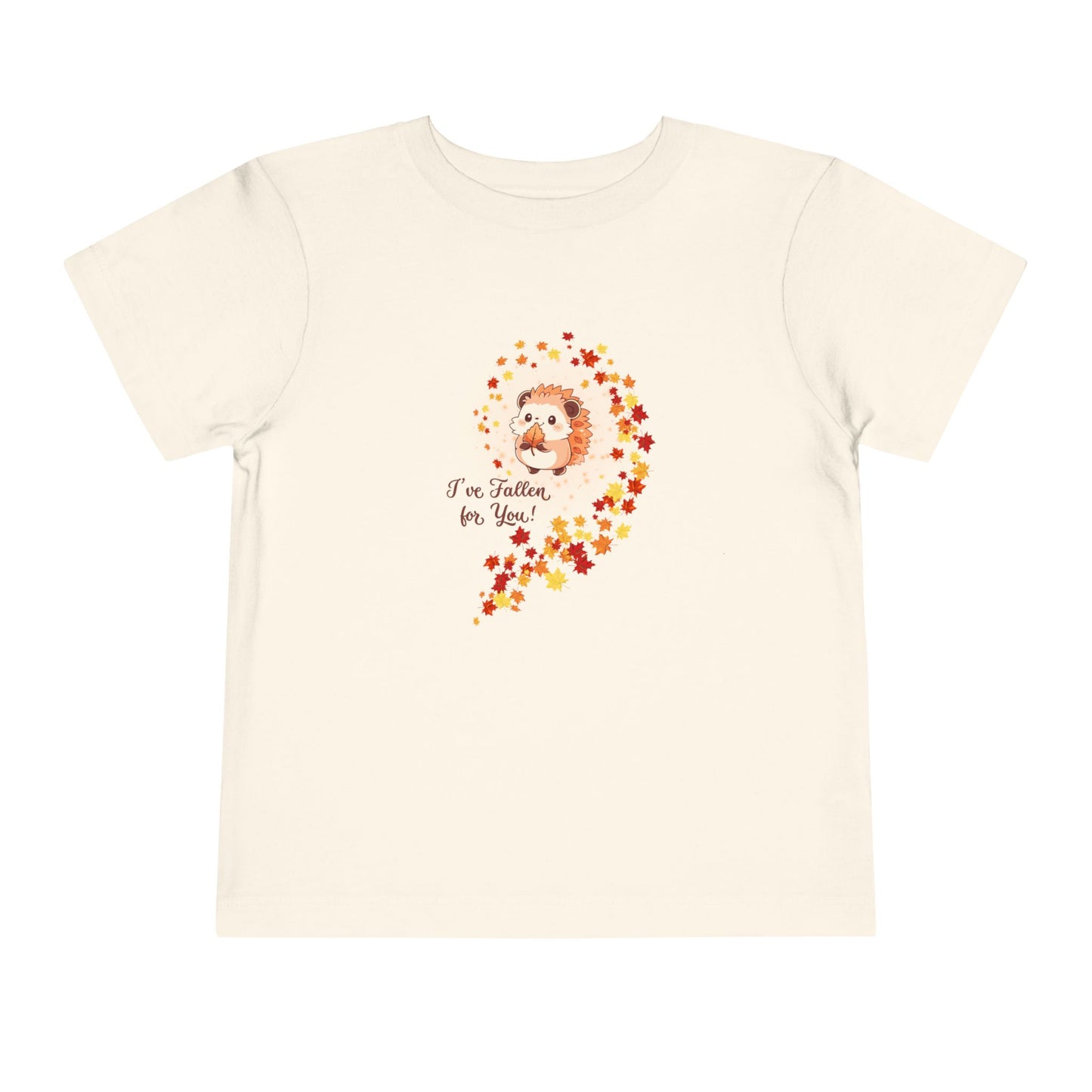 Toddler Tee - "I've Fallen for You" Autumn Hedgehog Swirl Design