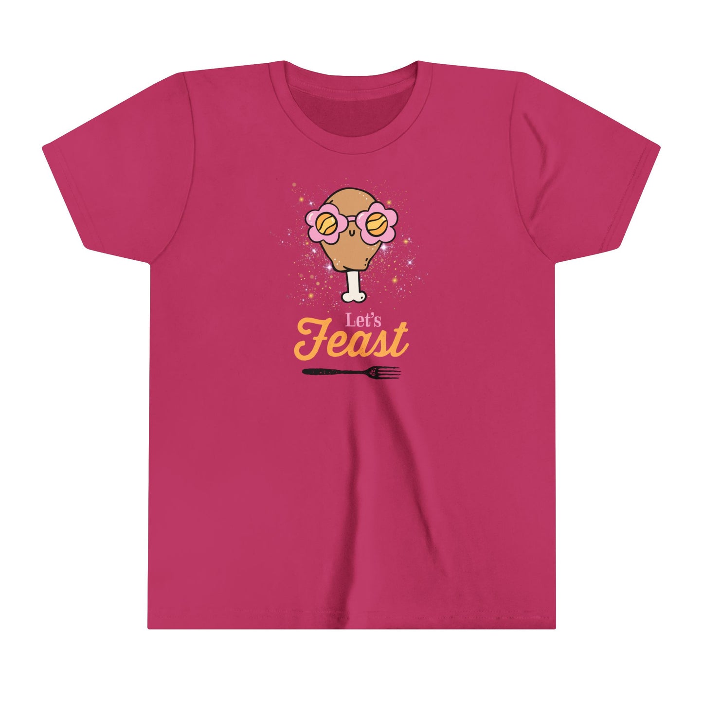 Youth Tee - "Let's Feast" Thanksgiving Design