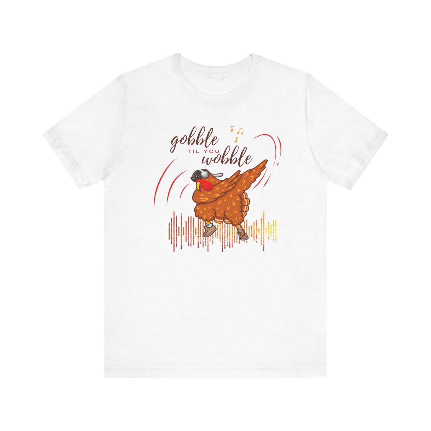 Adult Thanksgiving Unisex Tee - "Gobble til you Wobble" Design