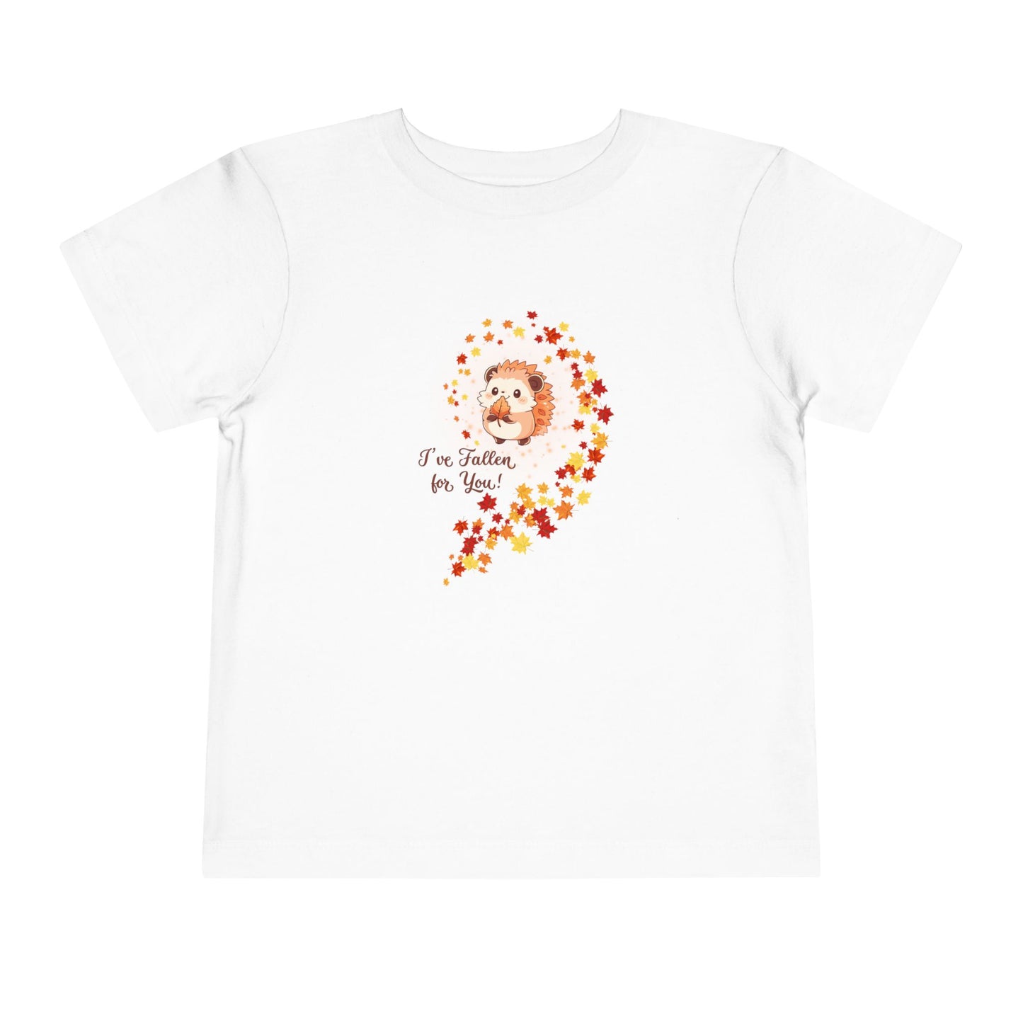 Toddler Tee - "I've Fallen for You" Autumn Hedgehog Swirl Design