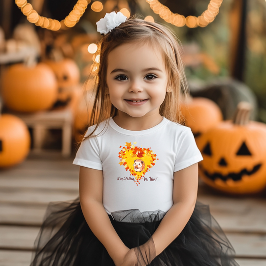 Toddler Tee - "I've Fallen for You" Autumn Leaf Heart Design