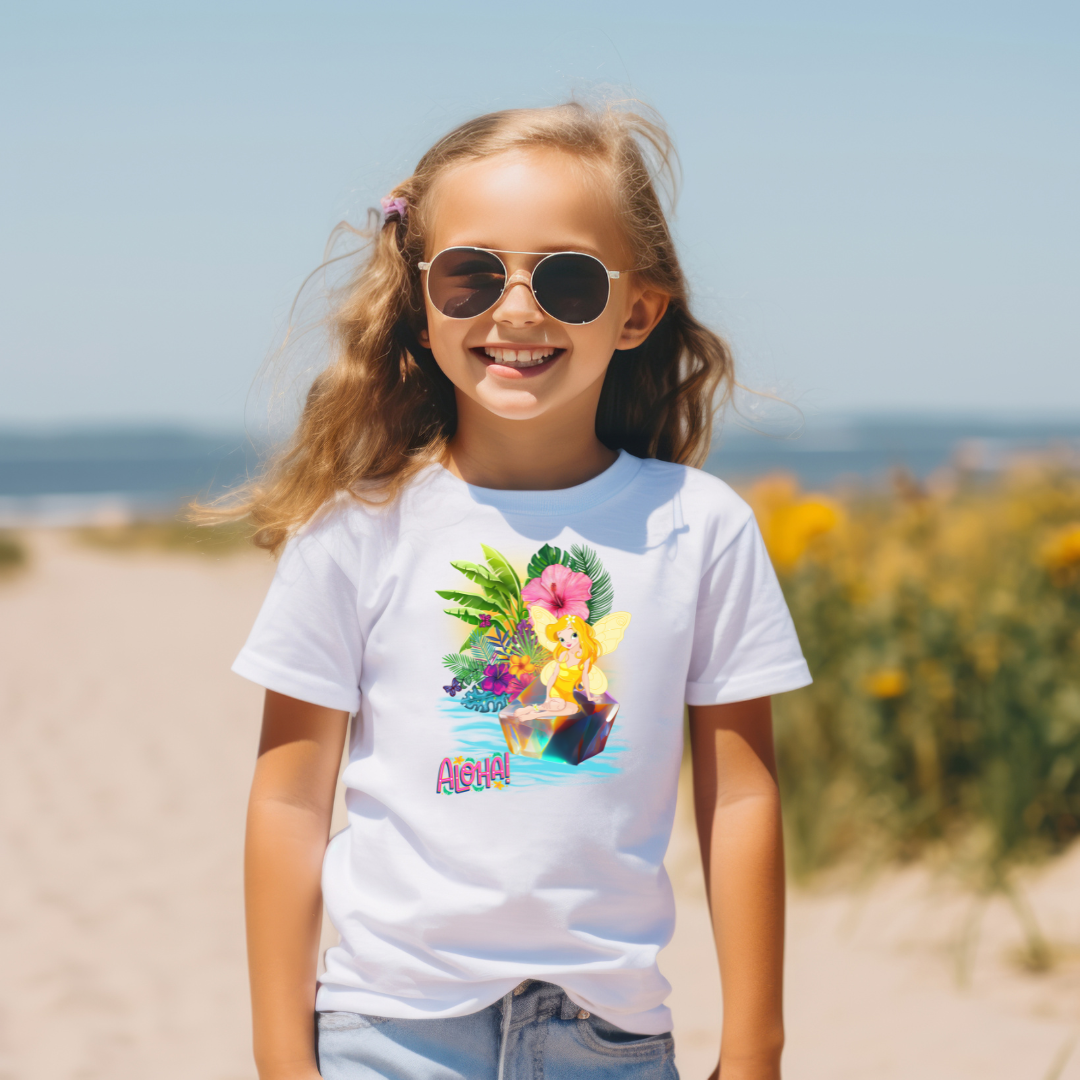 Youth Tee - "Aloha" Summer Fairy Design