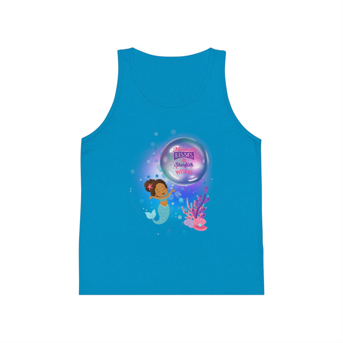 Kids Tank Top - "Mermaid Kisses and Starfish Wishes"