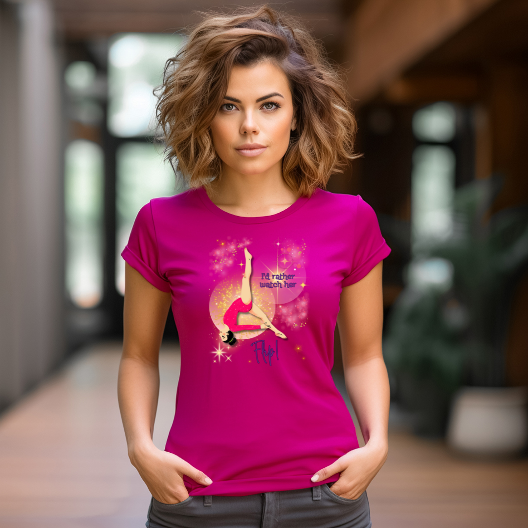 Supernova Spheres - "I'd Rather Watch Her Flip!" Women's Slim-Fit Tee