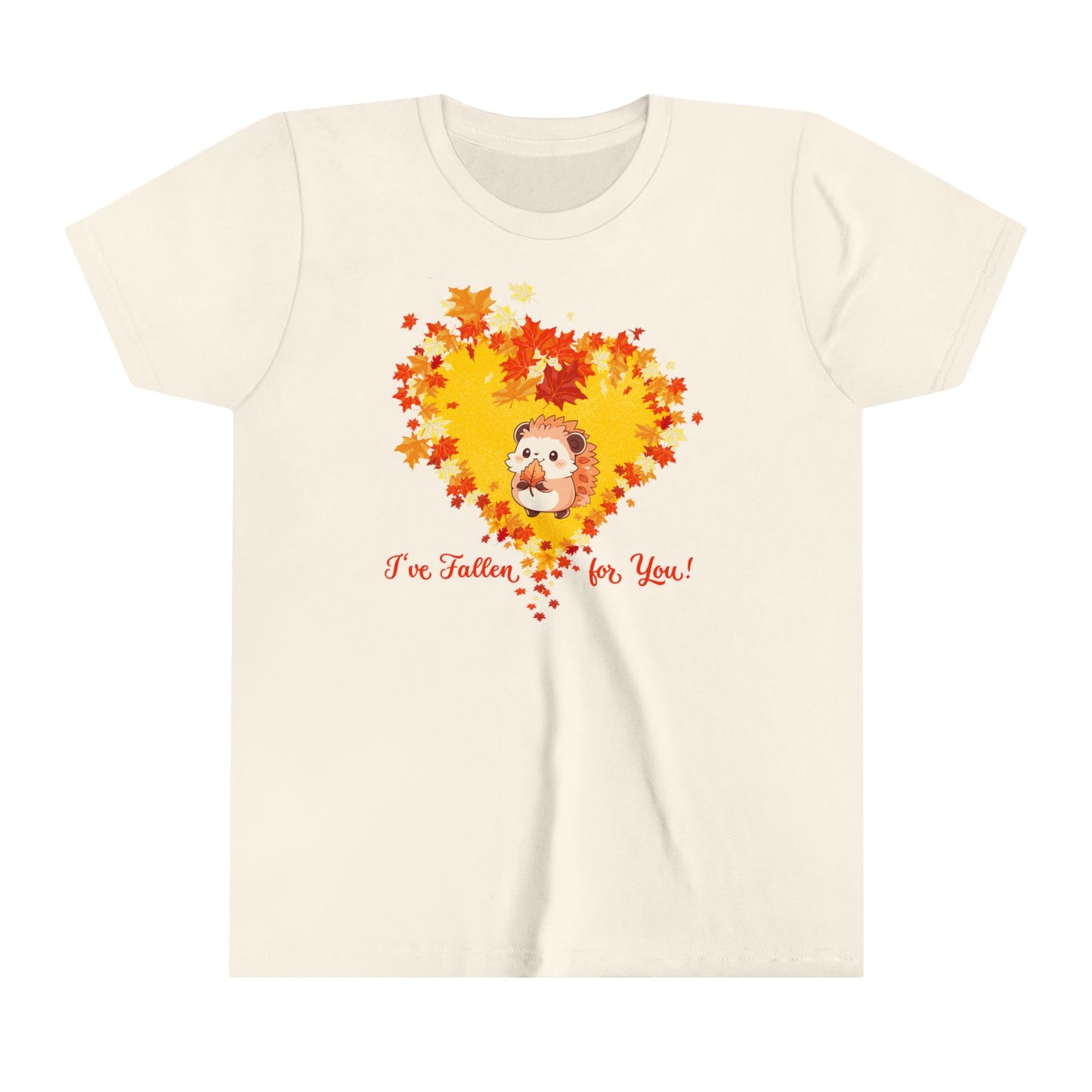 Youth Tee - "I've Fallen For You" Heart Leaves Design