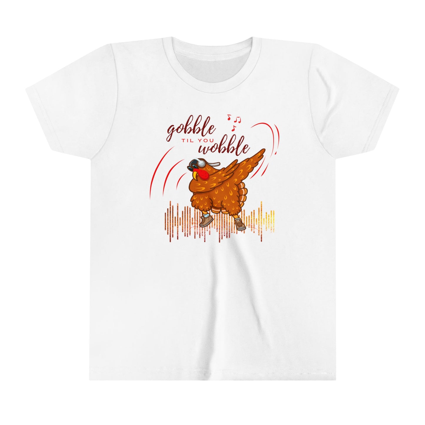 Youth Tee - "Gobble til you Wobble" Thanksgiving Design