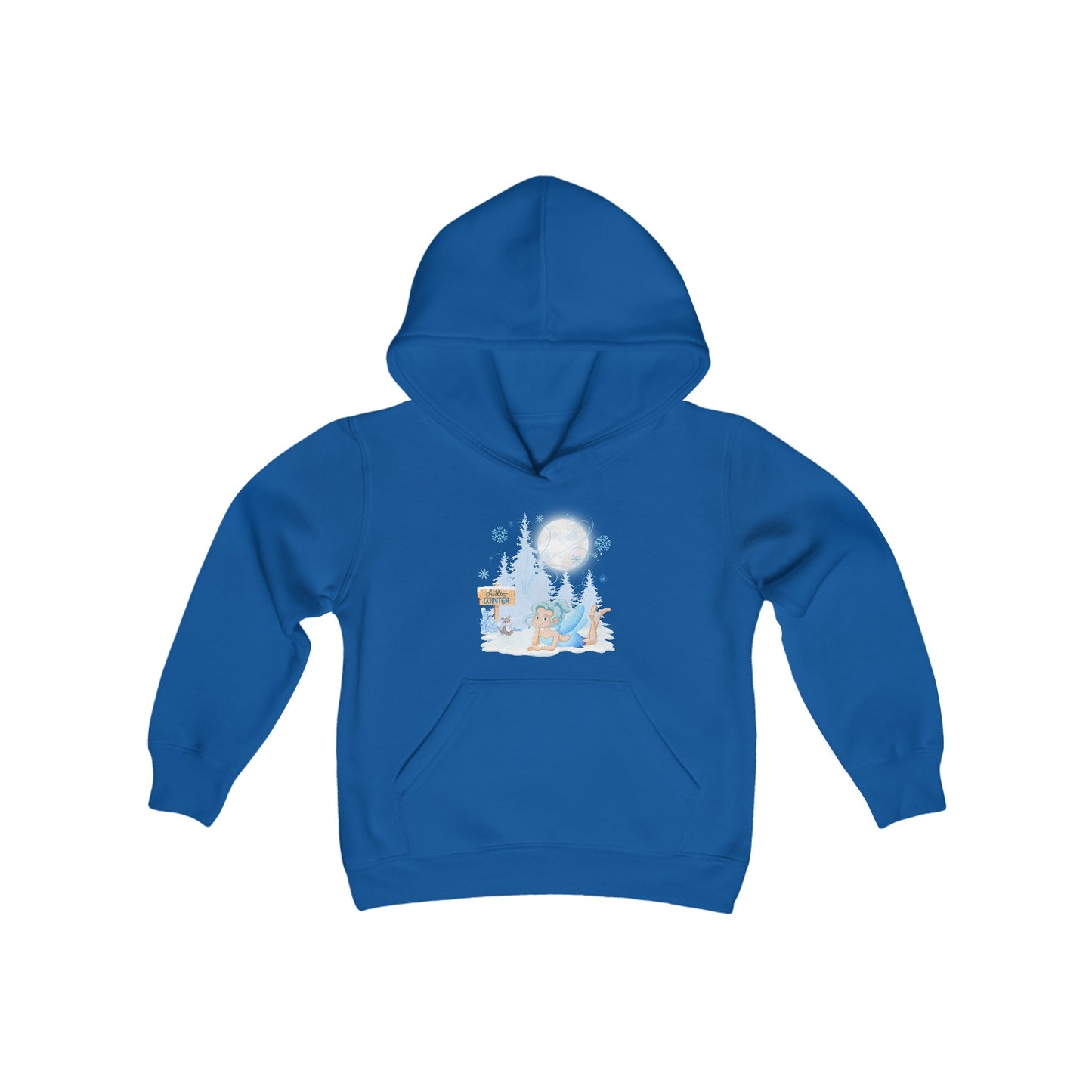 Youth Hoodie - "Hello Winter" Winter Fairy Design