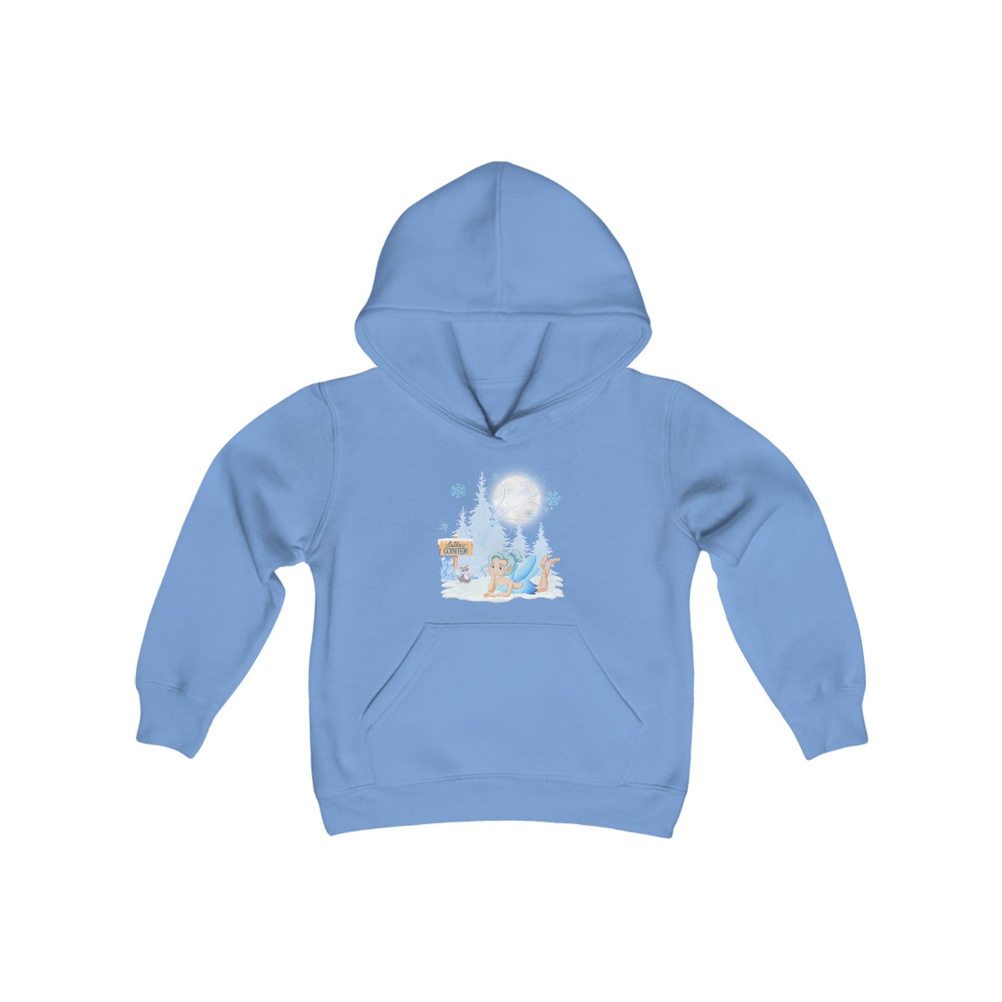 Youth Hoodie - "Hello Winter" Winter Fairy Design