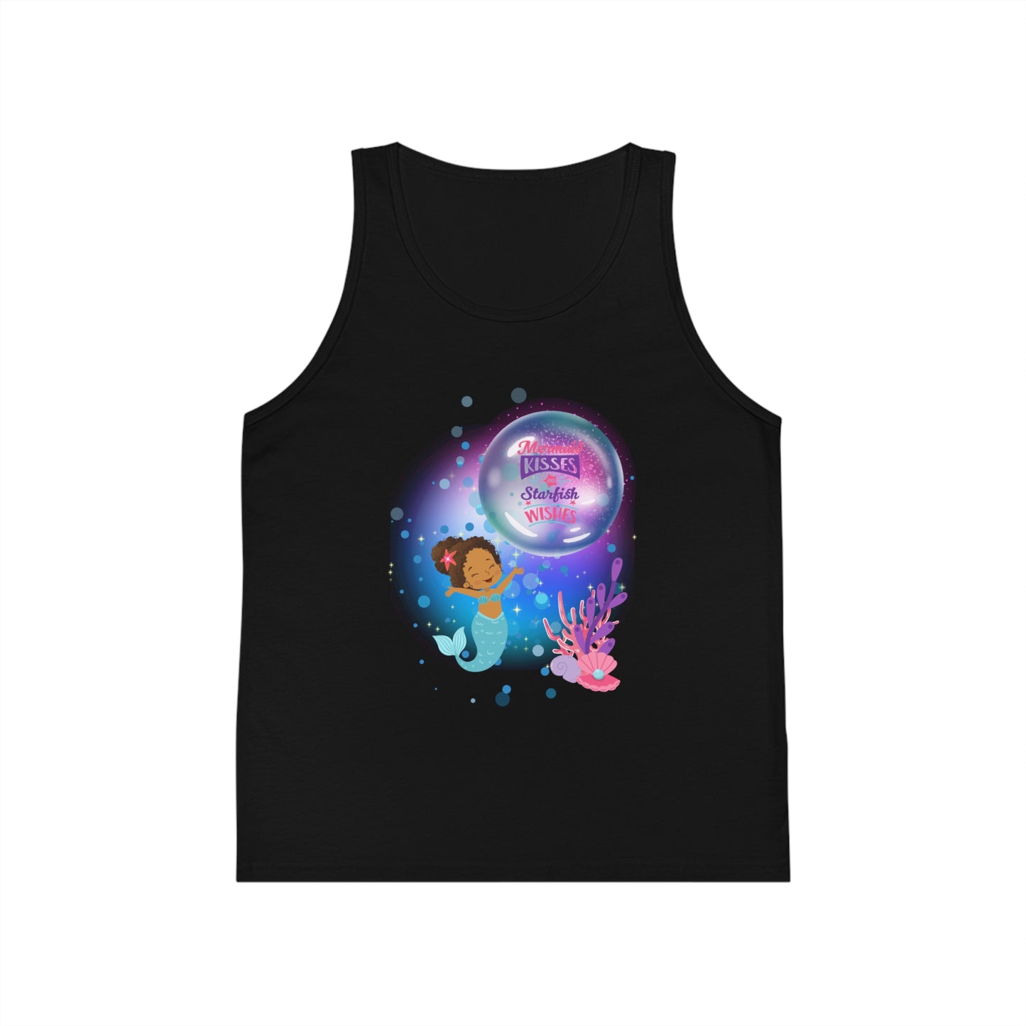 Kids Tank Top - "Mermaid Kisses and Starfish Wishes"