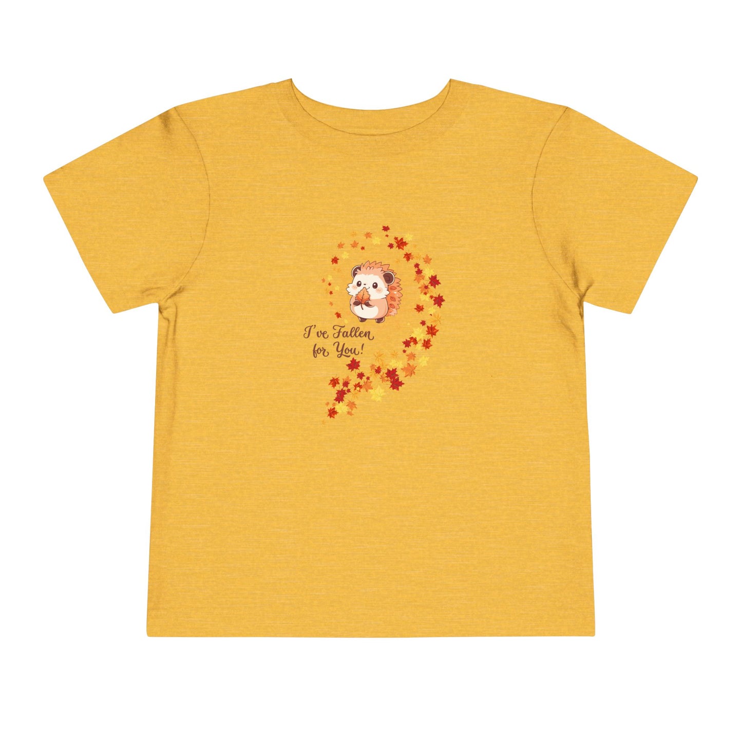 Toddler Tee - "I've Fallen for You" Autumn Hedgehog Swirl Design