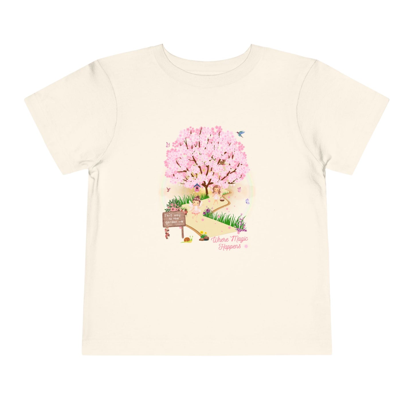 Toddler Tee - "This Way to the Garden" Magical Fairy Design