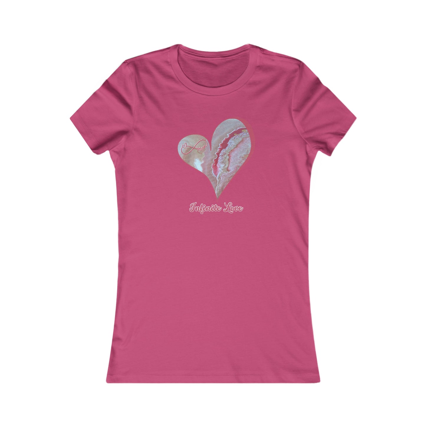 Women's Tee "Infinite Love" Mom Shirt with Artsy Heart Design