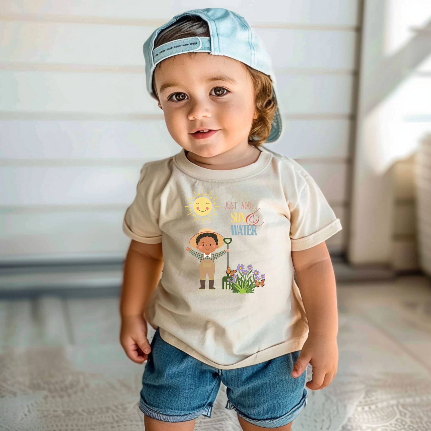 Toddler Tee - "Just Add Sun & Water" Gardening Shirt