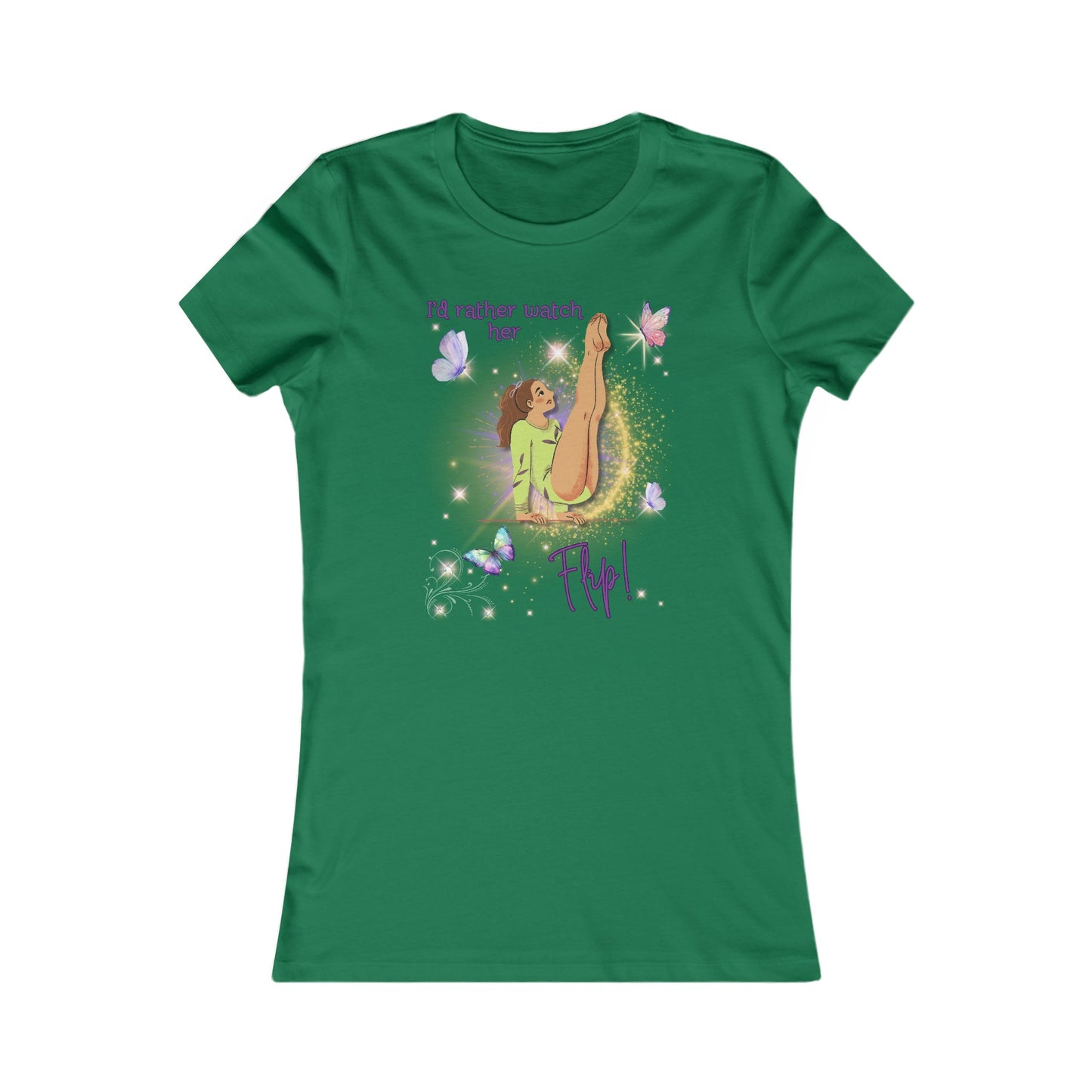 Flutter & Fly - "I'd Rather Watch Her Flip!" Women's Slim-Fit Tee