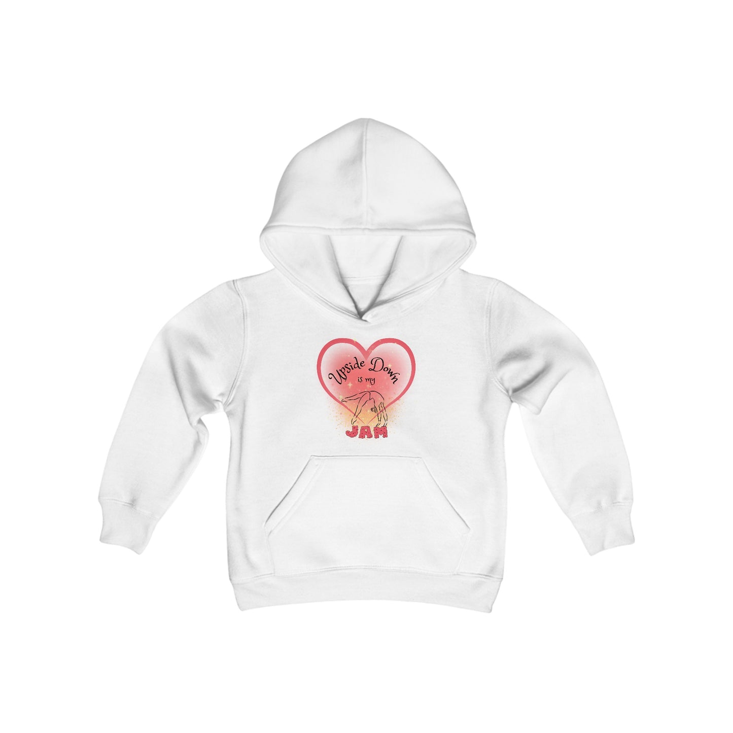 Youth Hoodie - "Upside Down is my Jam" Gymnast Design