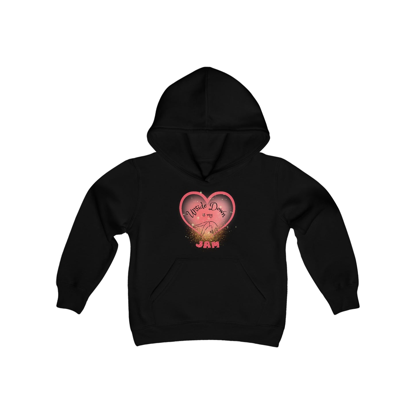 Youth Hoodie - "Upside Down is my Jam" Gymnast Design