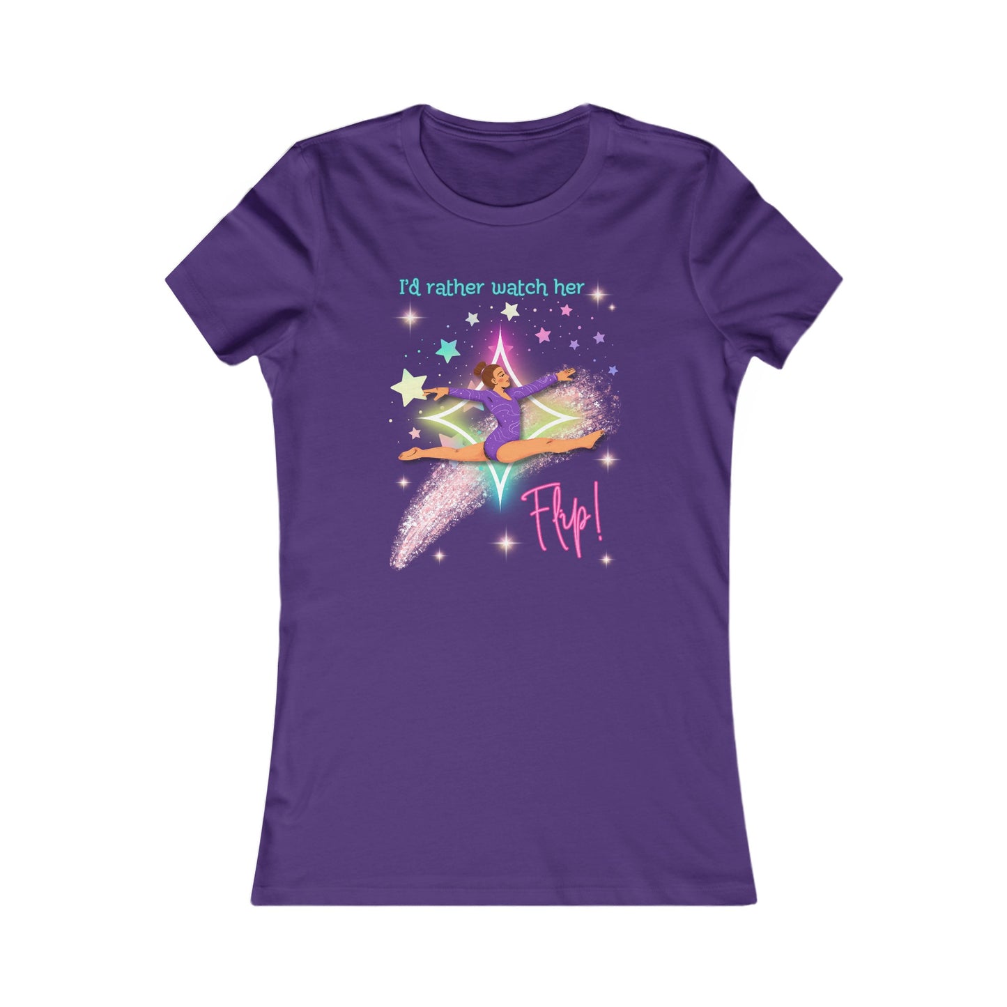 Leaping Lightyears - "I'd Rather Watch Her Flip!" Women's Slim-Fit Tee