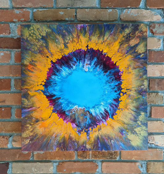 "Supernova Explosion" Abstract Acrylic Painting